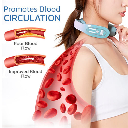 Masajeador Cervical Inteligente con Calor y EMS — Alivio Profesional en Casa